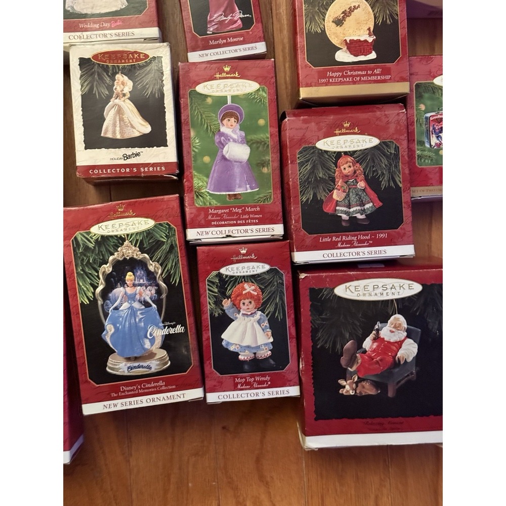 Lot 23 Hallmark Keepsake Barbie Disney Ornaments Collector Series 1990s 2000s - Picture 6 of 6